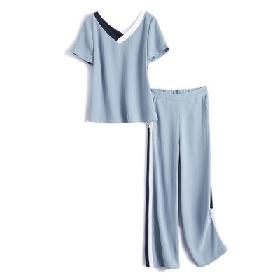 Photo of IHIMI Women Casual 2-Piece Summer Suit - Blue