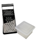 Grater 4 Sided Stainless Steel With Plastic Container & Lid Photo