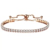Cubic Zirconia Crystal Rose Gold Tennis Bracelet Photo