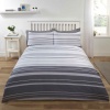 AK Stratford Stripe Grey Duvet Set Photo