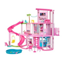 Barbie Dreamhouse 75 Pieces Pool Party Doll House With 3 Story Slide