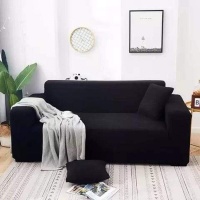 Sofa Couch Cover Jacquard Knitting Fabric Black
