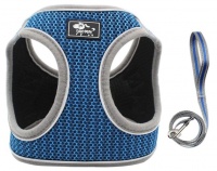 McDog Blue Dog Harness Vest Leash for Small to Medium Dog Key Ring