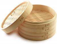 2Tier Bamboo Steamer with Lid