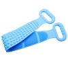 Silica Gel Bath Towel Rub Brush Back Scrubber - Blue Photo