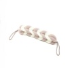 Stretchable Loofah Sponge Back Scrubber - Brown & White Photo