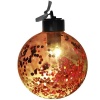 BUFFTEE Light Up Christmas XmasRed Confetti Bauble - Self Lit Christmas Ball Photo