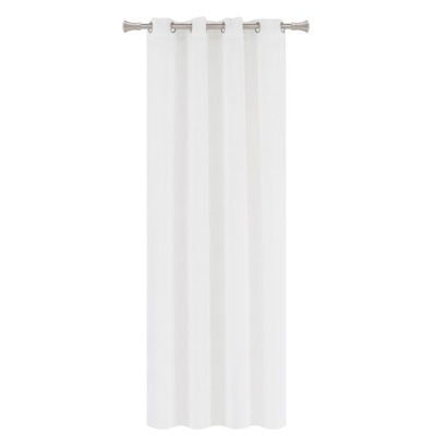 Photo of Inspire White Cotton Curtains with Eyelets - 135 x 280 cm