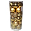 BUFFTEE Tiny Baubles - Christmas Balls 24 Pack - Yellow Gold Tones Photo