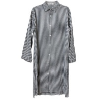 Blackcherry BlackWhite Check Oversize Long Shirt