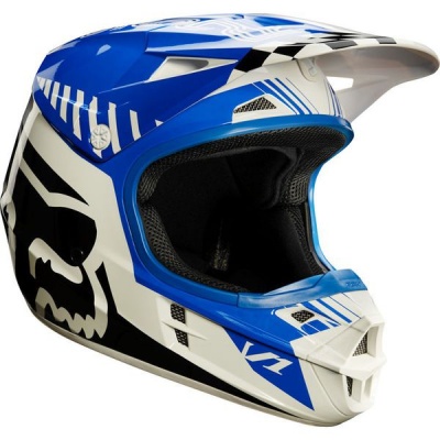 Photo of Fox Racing Fox V1 Fiend SE Blue/Red Helmet