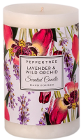 Pepper Tree Lavender Wild Orchid Medium Scented Pillar Candle 600ml