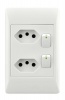 2 New RSA Sockets with 2 Switches For 2 X 4 Box in White Photo