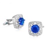 Morax Regal Silver Blue Cufflinks Photo