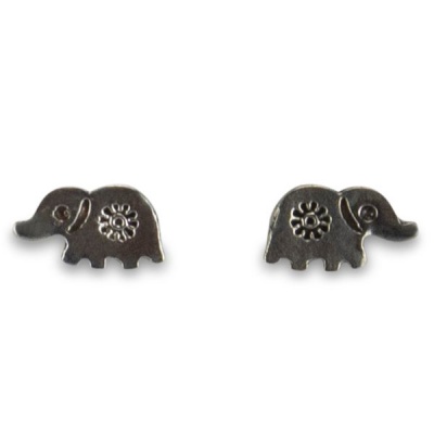 Photo of Trans Continental Marketing - Small Silver Elephant Stud Earrings
