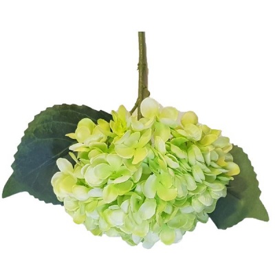 Photo of Seedleme Hydrangea 34cm Yellow Plastic Artificial Faux Silk Plants by