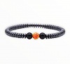 Argent Craft Hematite Rings Bracelet With Amber Stone & Polished Agate Photo