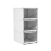 3 Piece/Set Anti-Dust Damp-Proof Stackable Push Drawer Type Shoe Box Photo