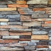 3D Wallpaper - Mixed Colour Bricks Photo