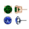 Civetta Spark Georgia Studs Set-Swarovski Emerald Crystal Rosegold Photo