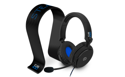 Photo of ABP Stealth C6-100 Headset & Stand Bundle – Carbon Edition Black/Blue