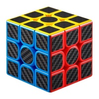 Smooth Speed Cube 3x3 Carbon Fiber Themed Solving Puzzle Cube