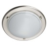Zebbies Lighting - Miramar - Satin Nickel Flush Mount Ceiling Light Photo