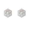 Stella Luna Honeycomb Earring- made with Swarovski Clear crystal Rosegold Photo