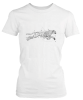 PepperSt Ladies White T-Shirt - Pyro Cheetah Photo