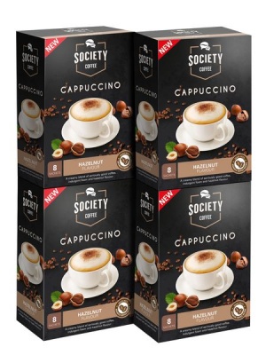 Photo of Society Cappuccino Hazelnut 8's Pack of 4
