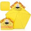 Babeniq Lion Cotton Hooded Baby Towel and Washcloth Gift Set Large Soft Photo