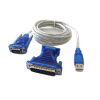 Techme USB to RS232 Cable With 25 pin Serial Adapter Photo