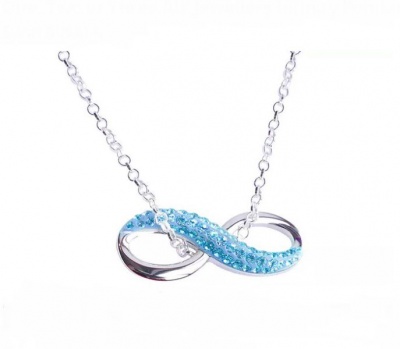 Photo of Crystalize 925 Sterling Silver Infinity Necklace with Swarovski Crystals