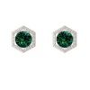 Stella Luna Honeycomb Earring- made with Swarovski Emerald Crystal Photo