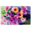 Print with Passion Stained Glass Floral Rectangle Tablecloth Photo