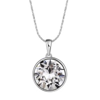 Xuping Elegant Silver Pendant Necklace Embellished with a Swarovski Crystal