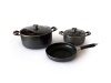 Grey Non-Stick Casserole Pots and Fry Pan Combo 5 Piece Set Photo