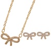 Idesire Pave Bow Pendant And Earring Cubic Zirconia Set Photo