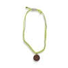 No Memo - Handmade Bracelet With Rose Gold Hope Pendant- White/Pink Photo