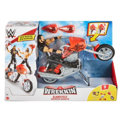 Photo of WWE Wrekkin Slam Cycle Vehicle with Drew McIntyre Basic Action Figure
