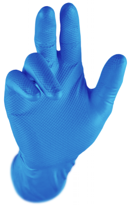 Photo of GRIPPAZ Blue Reusable Multi-Purpose Disposable Glove 48's-8mils Thick XXXL