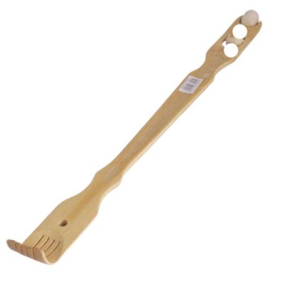 Photo of SourceDirect Bamboo Back Scratcher - With Massage Wheel