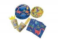Party Paper Tableware Cutlery Set Dinosaur Theme