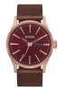 Nixon Sentry Leather Rose Gold / Burgundy / Brown Photo