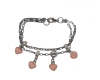 Designs by Ilana Stainless Steel Bracelet with Enamel Heart Charms Photo