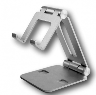 Photo of Dmart ™ Fully Foldable Adjustable Phone Holder Tablets 7"-10" SILVER
