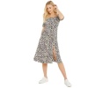 Quiz Ladies Animal Print Midi Dress - Cream Photo