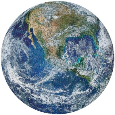 Photo of ATOUCHTOTHEWORLD Earth Jigsaw Puzzle 500 Pieces Round Full Planet Surface Puzzle
