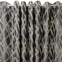 Matoc Designs Readymade Curtain Eyelet Allure Charcoal