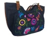 Vivace - Fashion Floral Hobo Handbag - Navy Photo